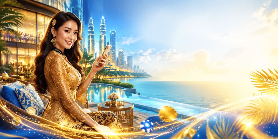 Pemain wanita berbaju kebaya membuat deposit kasino di Kuala Lumpur