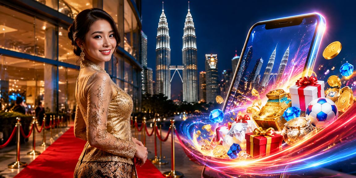 Pengguna wanita berbaju kebaya membuat deposit kasino dalam talian di Kuala Lumpur
