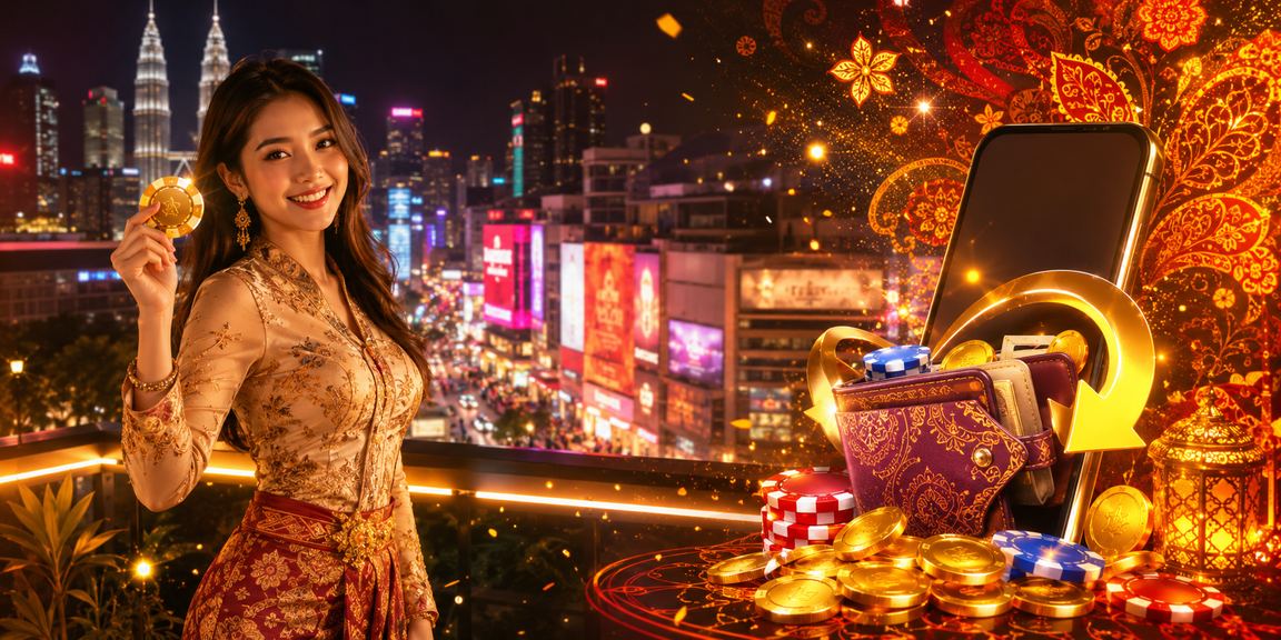 Pengguna agar2 di Kuala Lumpur melakukan deposit Ringgit Malaysia melalui telefon pintar